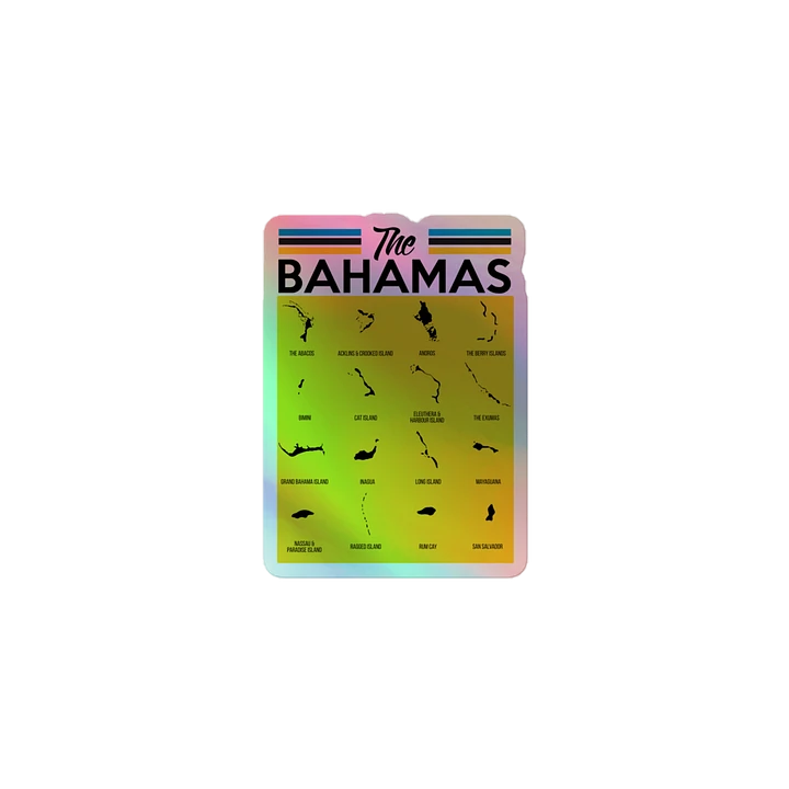 Bahamas Sticker Holographic : Bahamas Map product image (2)