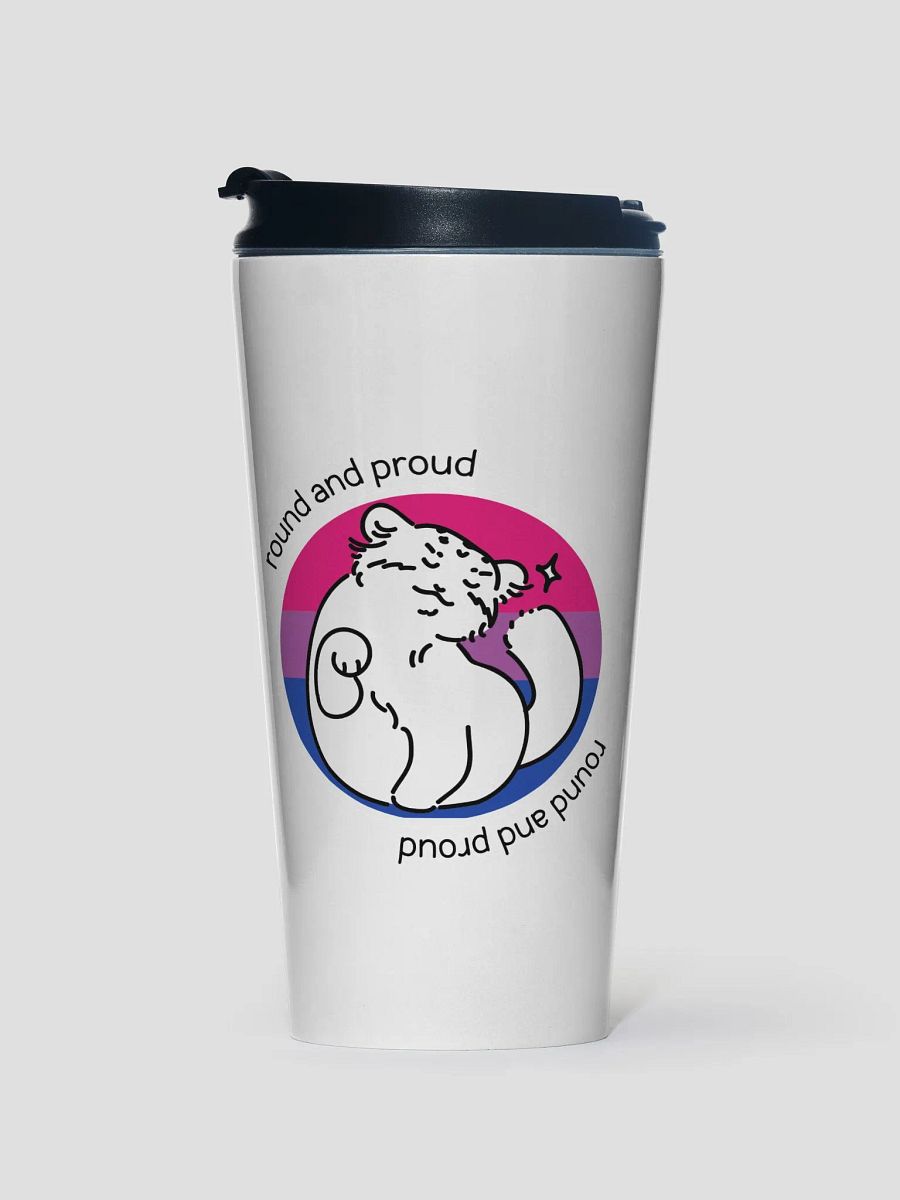 Round and Proud Manul Bisexual Version - Steel Travel Mug product image (1)