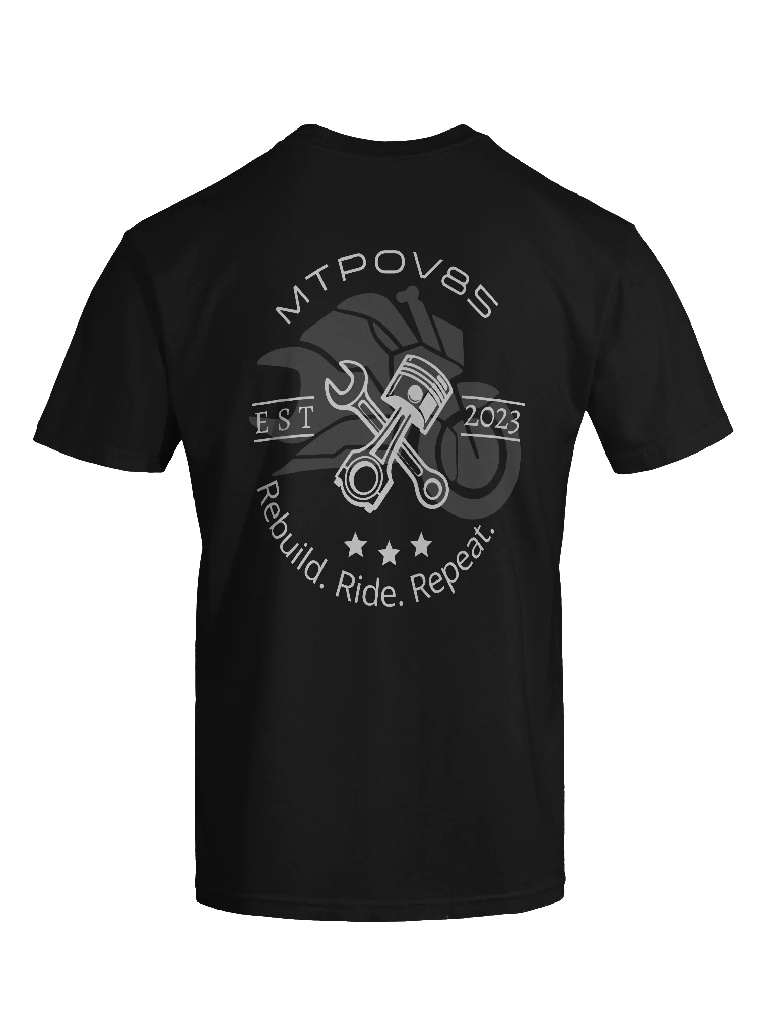 Rebuild. Ride. Repeat. Style 2, Black T-Shirt product image (9)