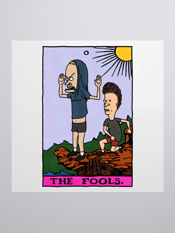Cornholio Beavis and Butthead Fool Tarot Card Sticker product image (1)