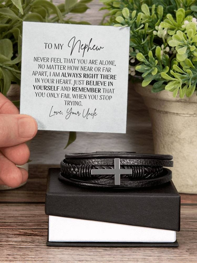 Nephew Cross Bracelet From Uncle - Never Feel Alone product image (2)