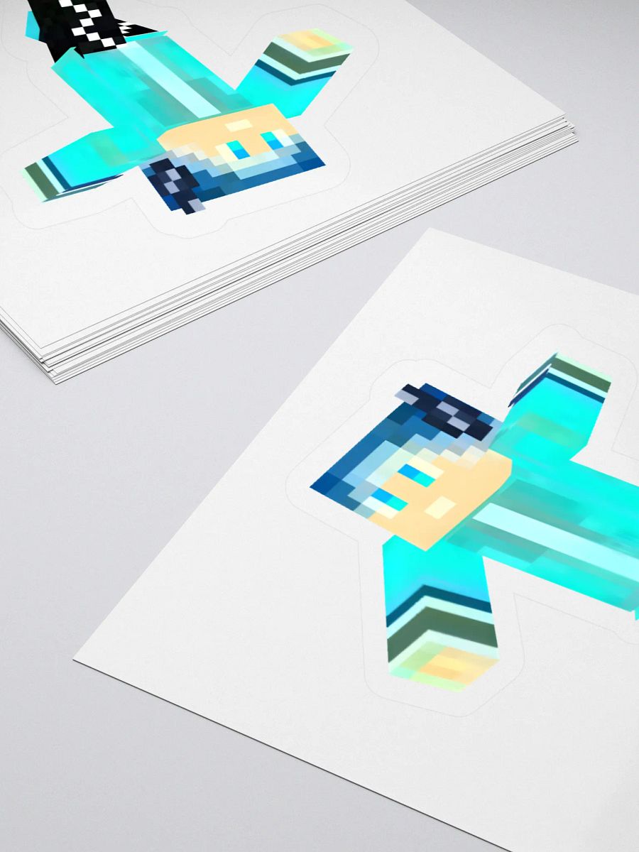 Pixelated Blue Character Sticker product image (10)