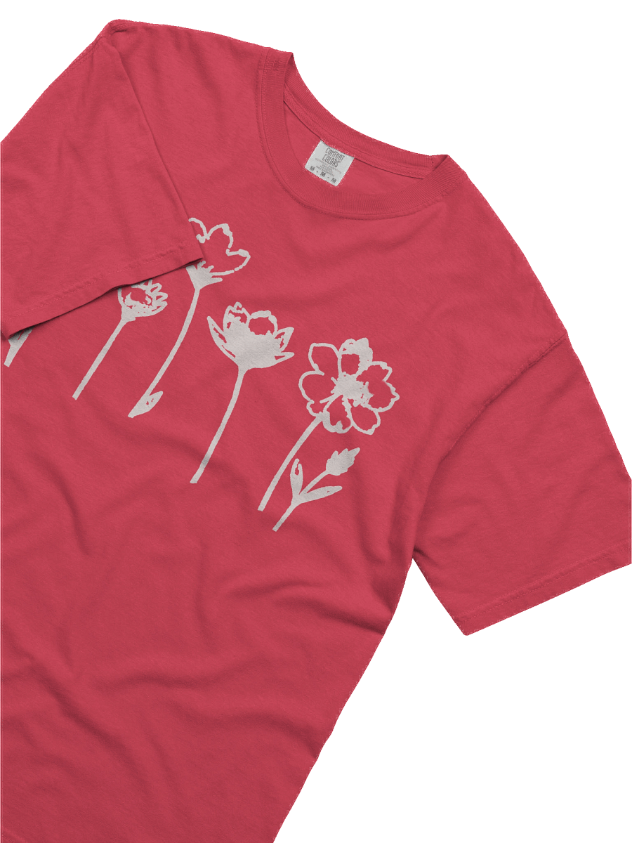 Wildflowers Minimalist Lineart Cotton Tee product image (47)