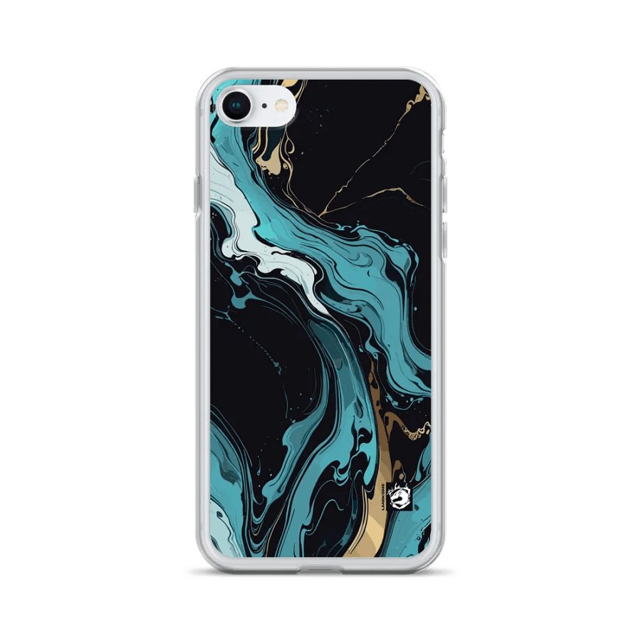 Blue Golden Marble iPhone® Case product image (1)