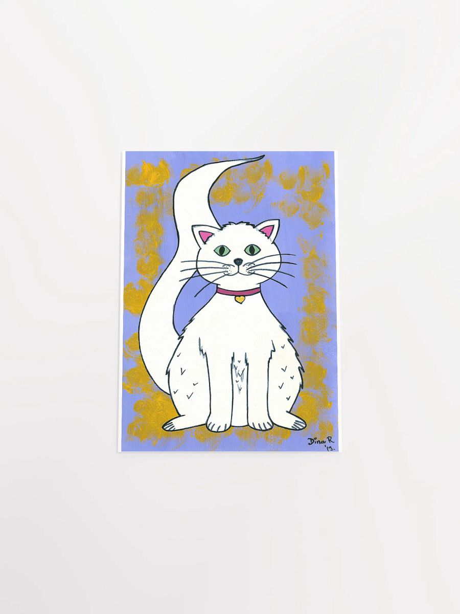 Cat (art by Dina R.) acrylic painting picture - Enhanced Matte Paper Poster (in) product image (10)