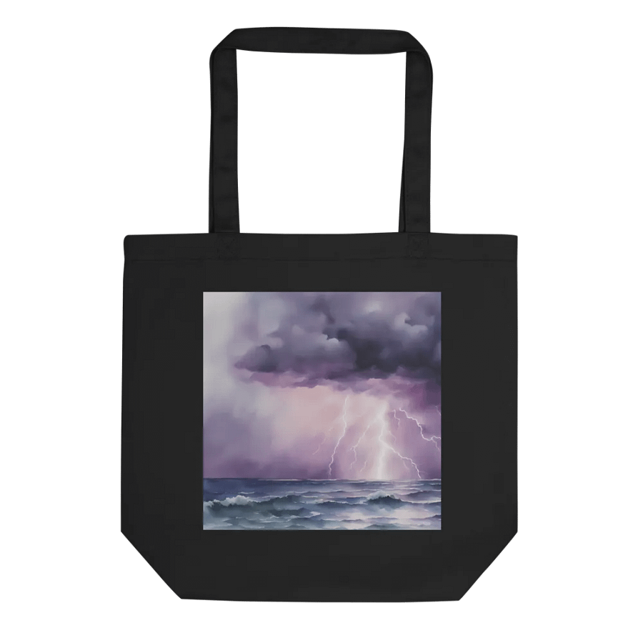 Purple Thunderclouds, Organic Cotton Twill Tote Bag product image (5)