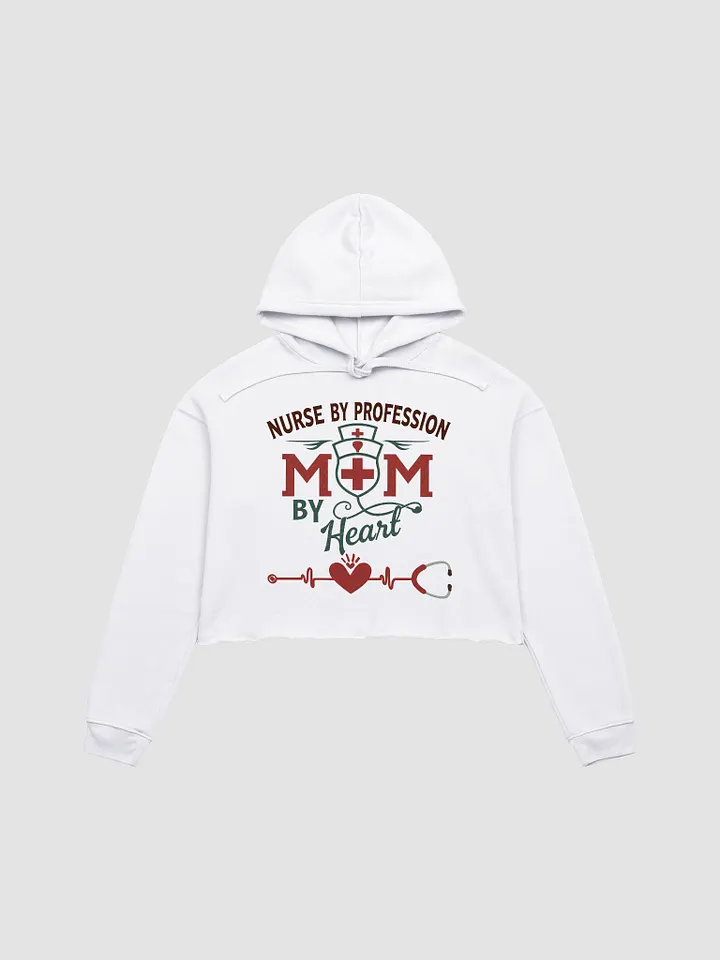 Mom by Heart Nurse Crop Hoodie product image (3)