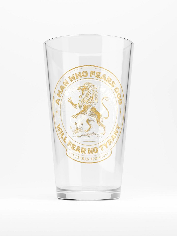 Fear No Tyrant pint glass product image (1)