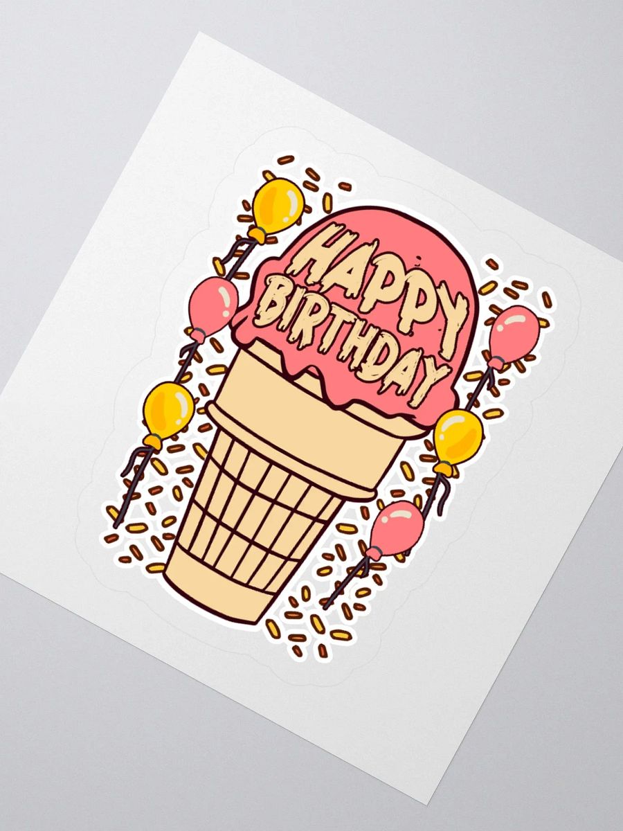 Happy Birthday (Ice Cream Cone) Sticker product image (2)