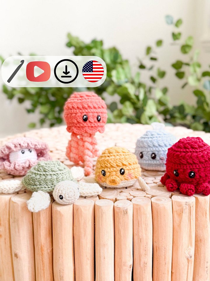 Hooked on the Sea: 6 Crochet Ocean Animal Amigurumi Patterns product image (1)