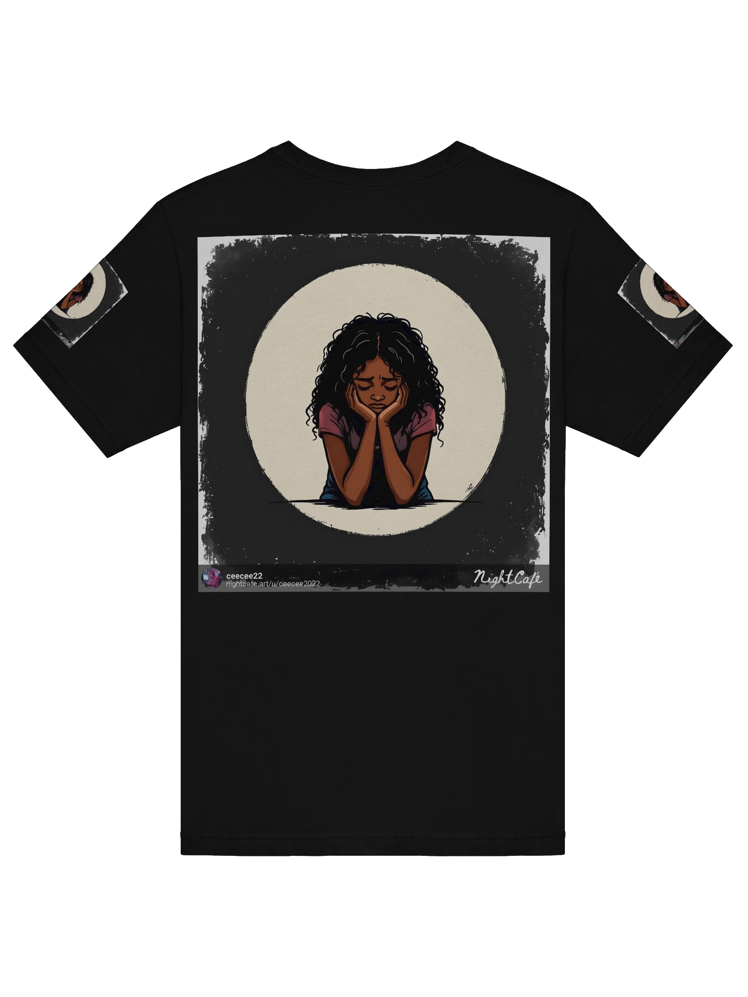 Contemplative Curly Thoughts T-Shirt product image (6)