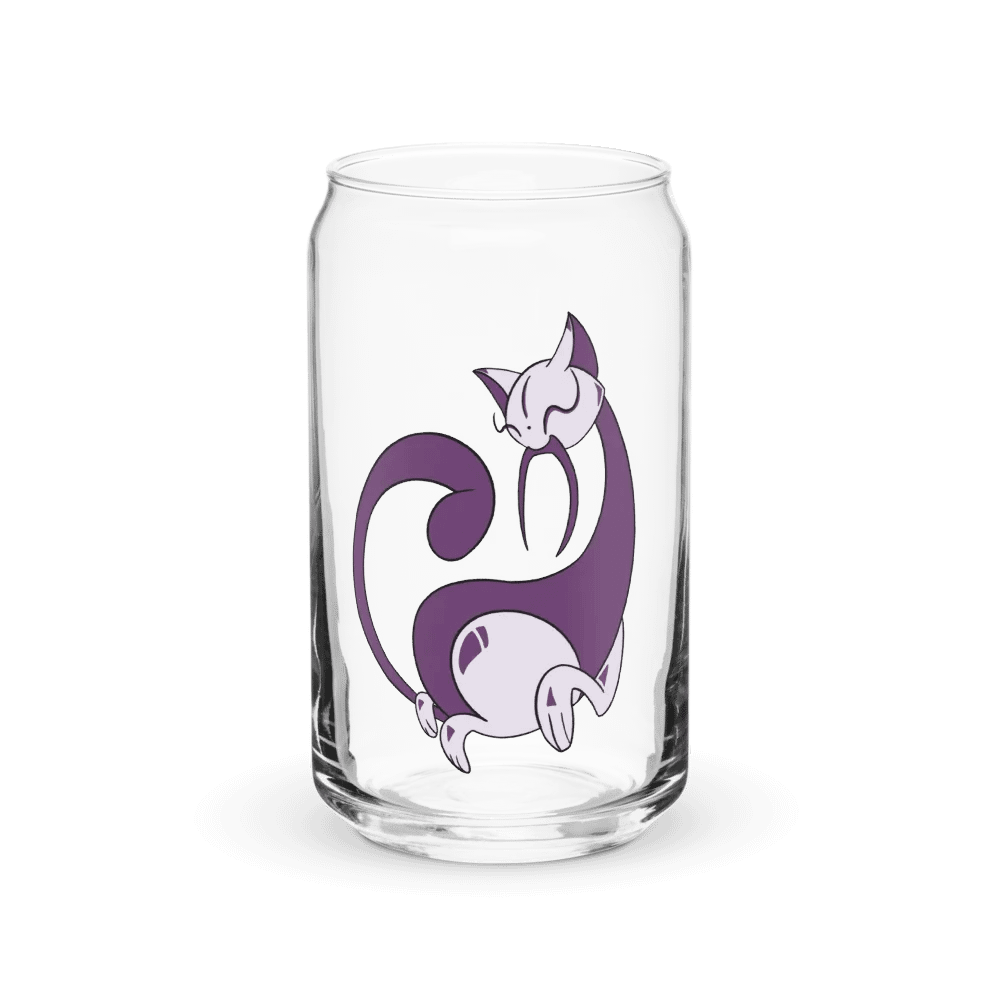 Calming Purple Cat Can-Shaped Glass product image (1)