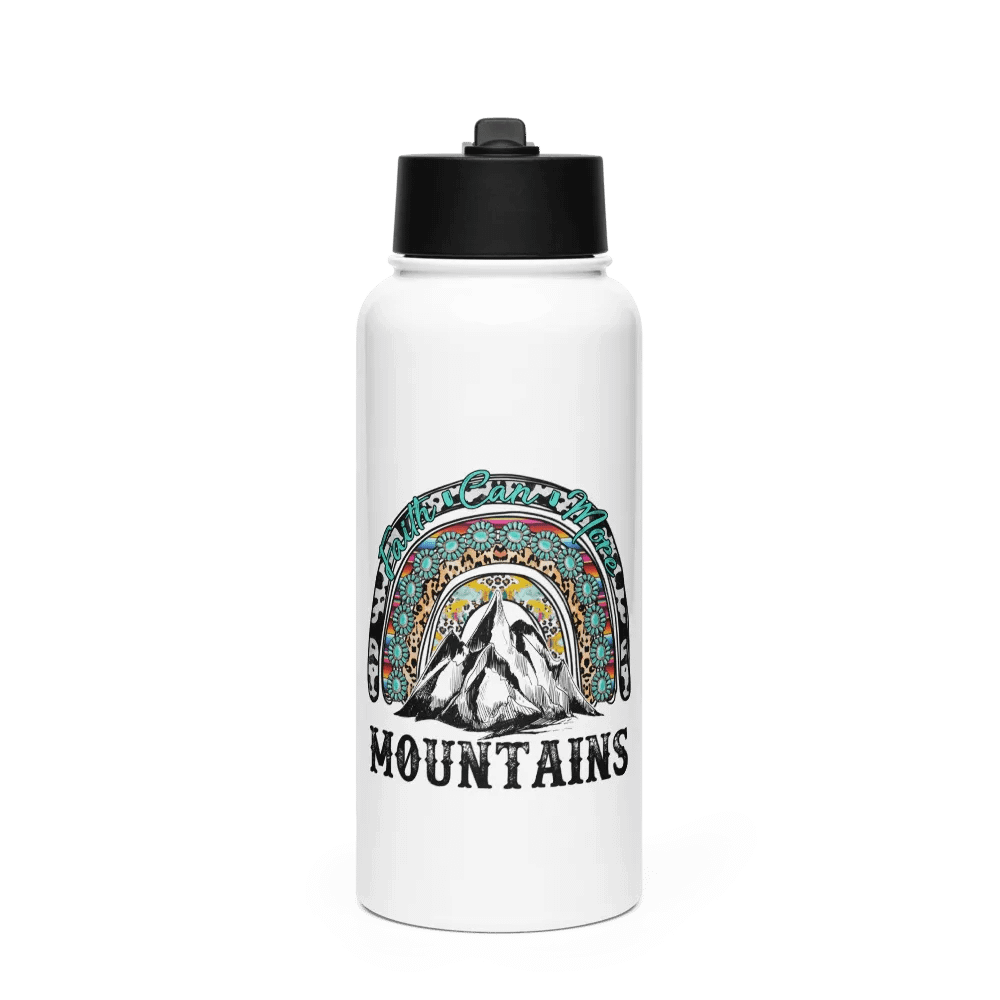 Faith Can Move Mountains - Stainless Steel Sports Water Bottle product image (1)
