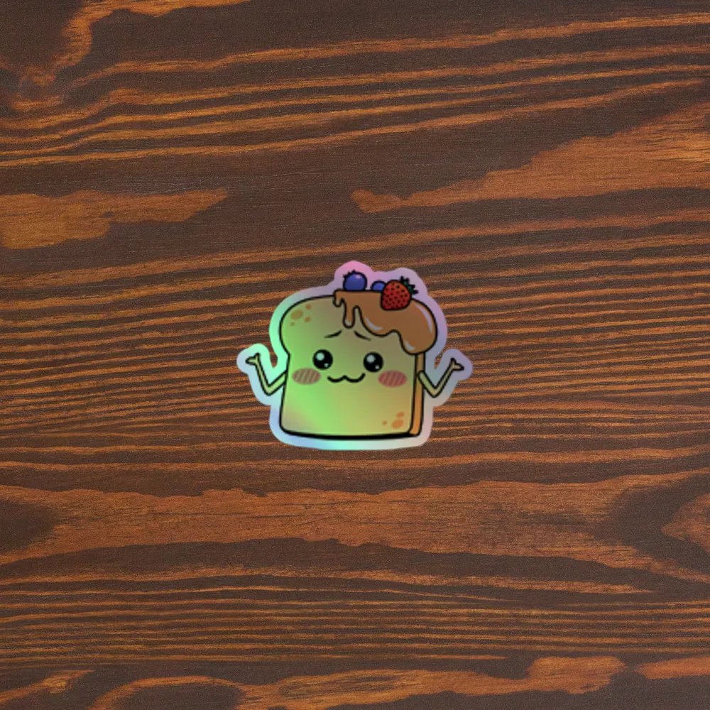 Happy Toast Sticker (Holographic) product image (3)