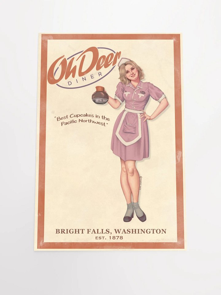 Oh Deer Diner Vintage Poster product image (1)