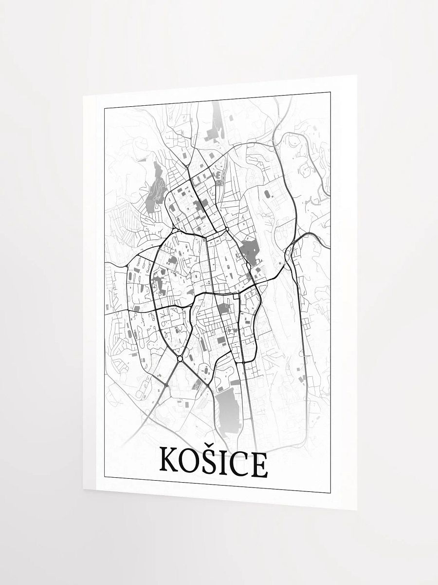 Košice, Slovakia, city map print product image (8)