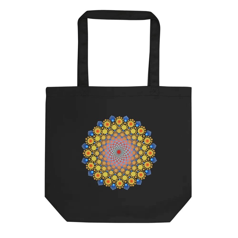 Orange Sunflower Mandala Eco-Friendly Tote Bag product image (3)