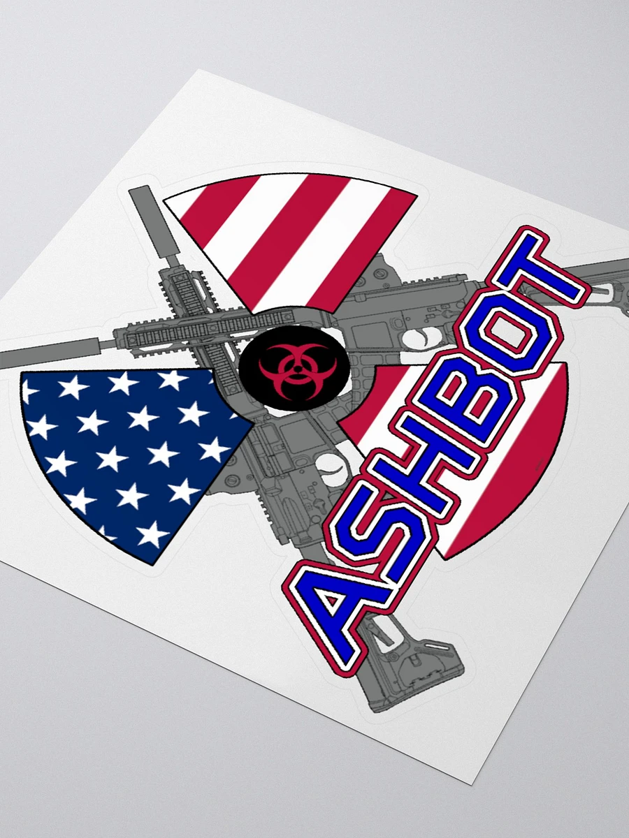Ashbot logo Sticker (RWB) product image (3)