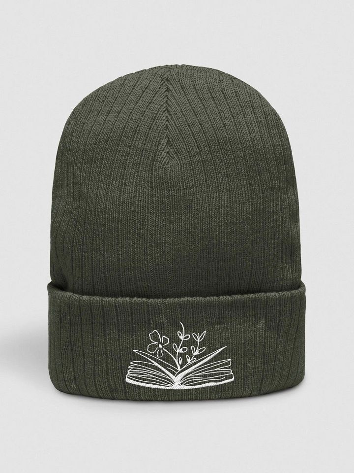 white logo beanie product image (1)