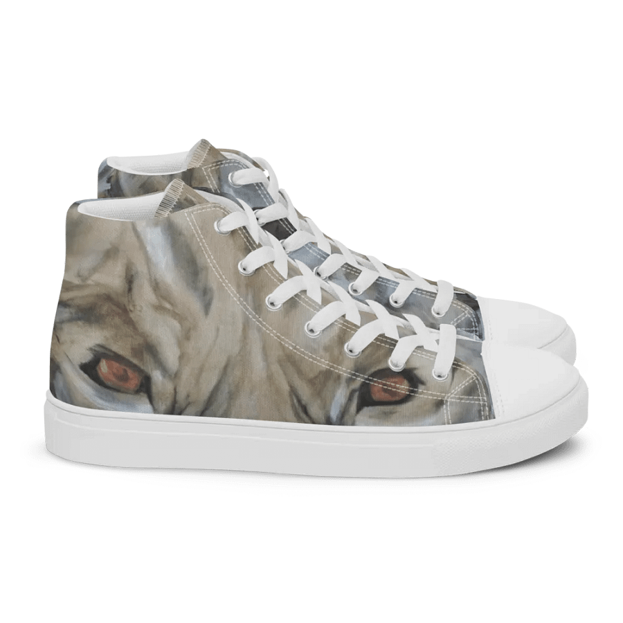 Woman's' Lion print from danflan oil painting white toe cap product image (2)
