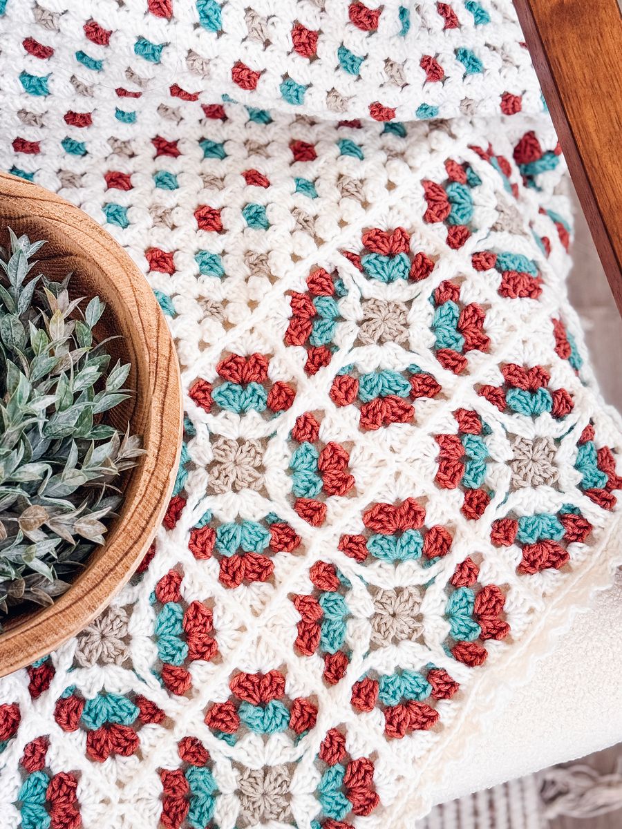 Windowpane Granny Stitch Crochet Blanket Pattern in 7 Sizes product image (8)