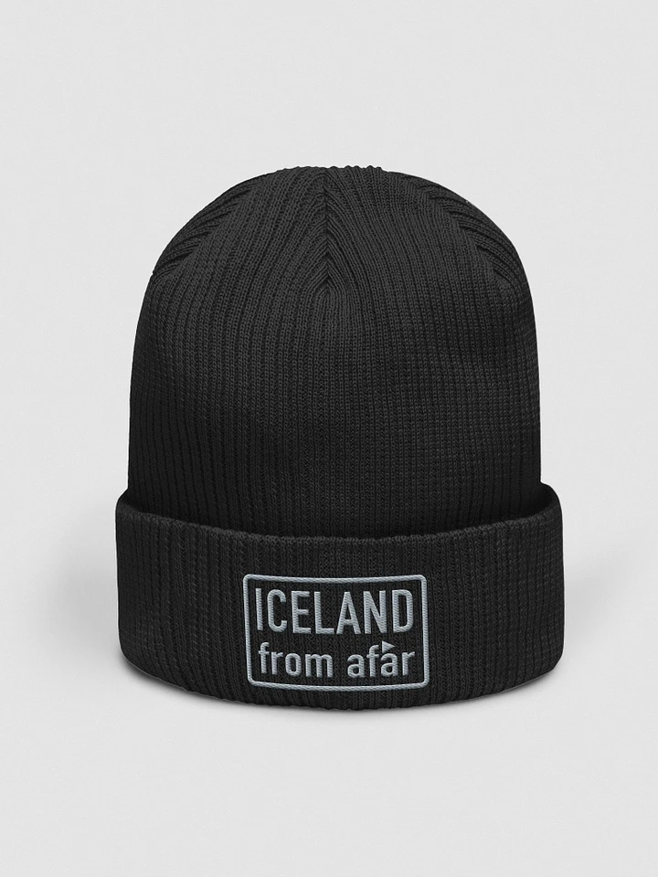 Iceland from afar. Organic Cotton Ribbed Beanie product image (2)