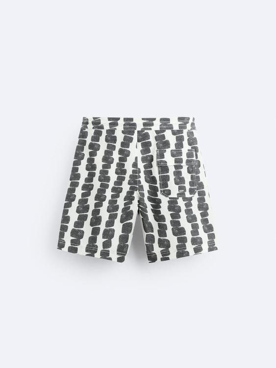 LONG ABSTRACT PRINT SWIMMING TRUNKS product image (2)