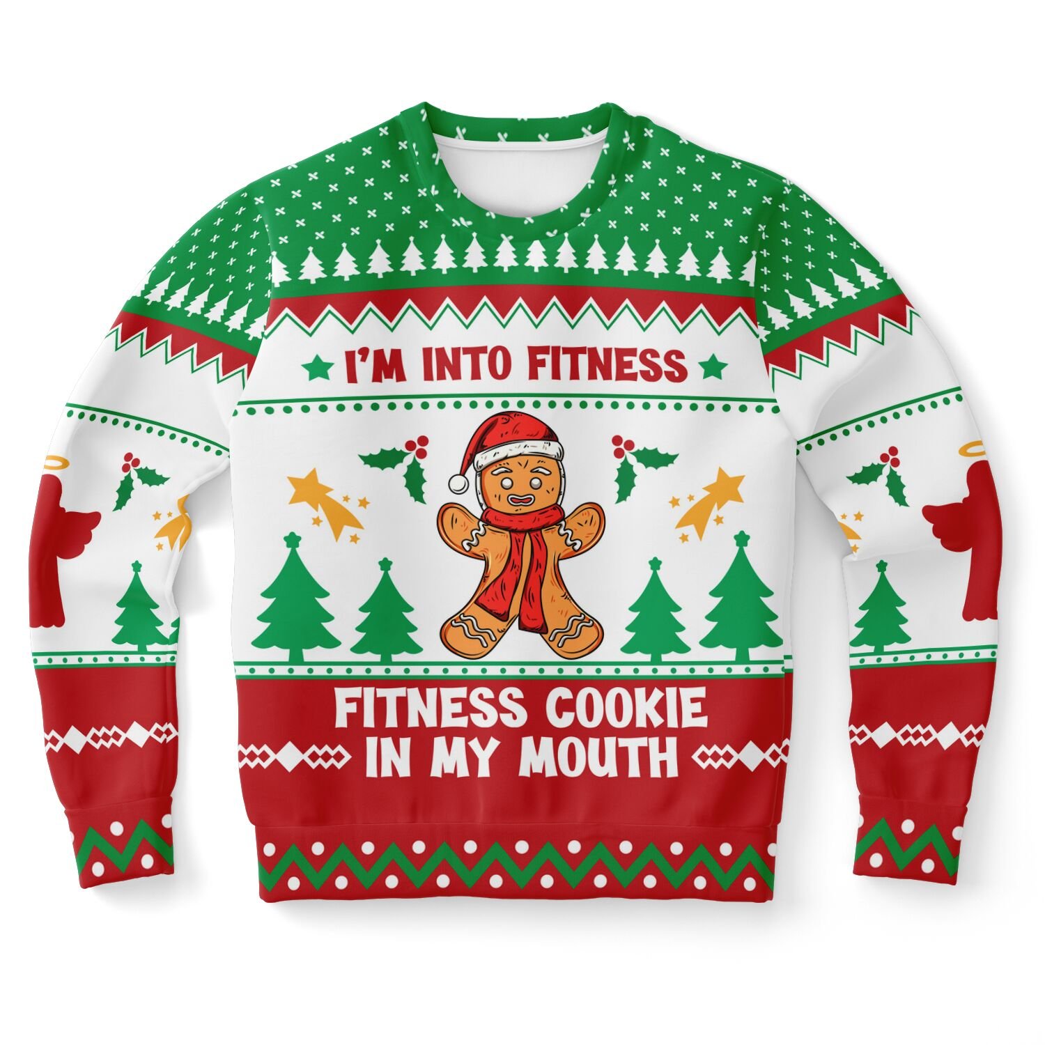 "Fitness Cookie" Christmas Sweatshirt | Funny Gingerbread Man Holiday Sweater | Holiday Party Outfit | Christmas Gift for Food Lovers product image (9)