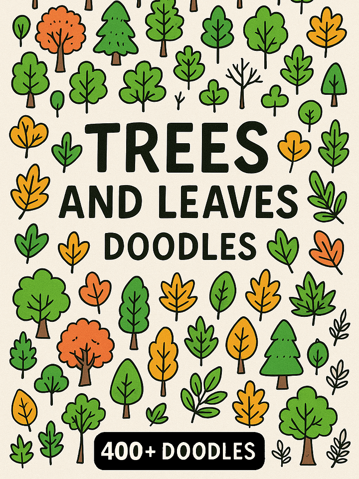 400+ Trees and Leaves Doodles to Unleash Your Creativity product image (1)