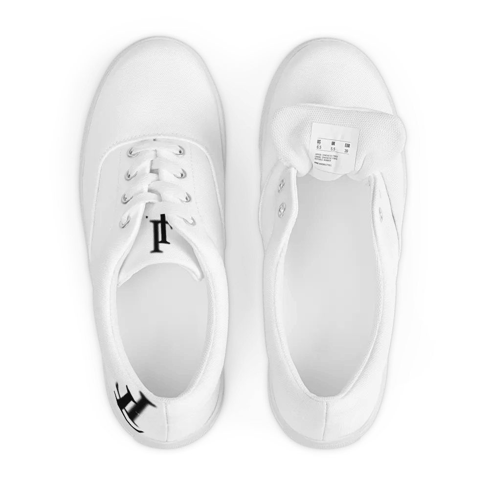 Midnight Black Lace-Up Canvas Shoes product image (12)