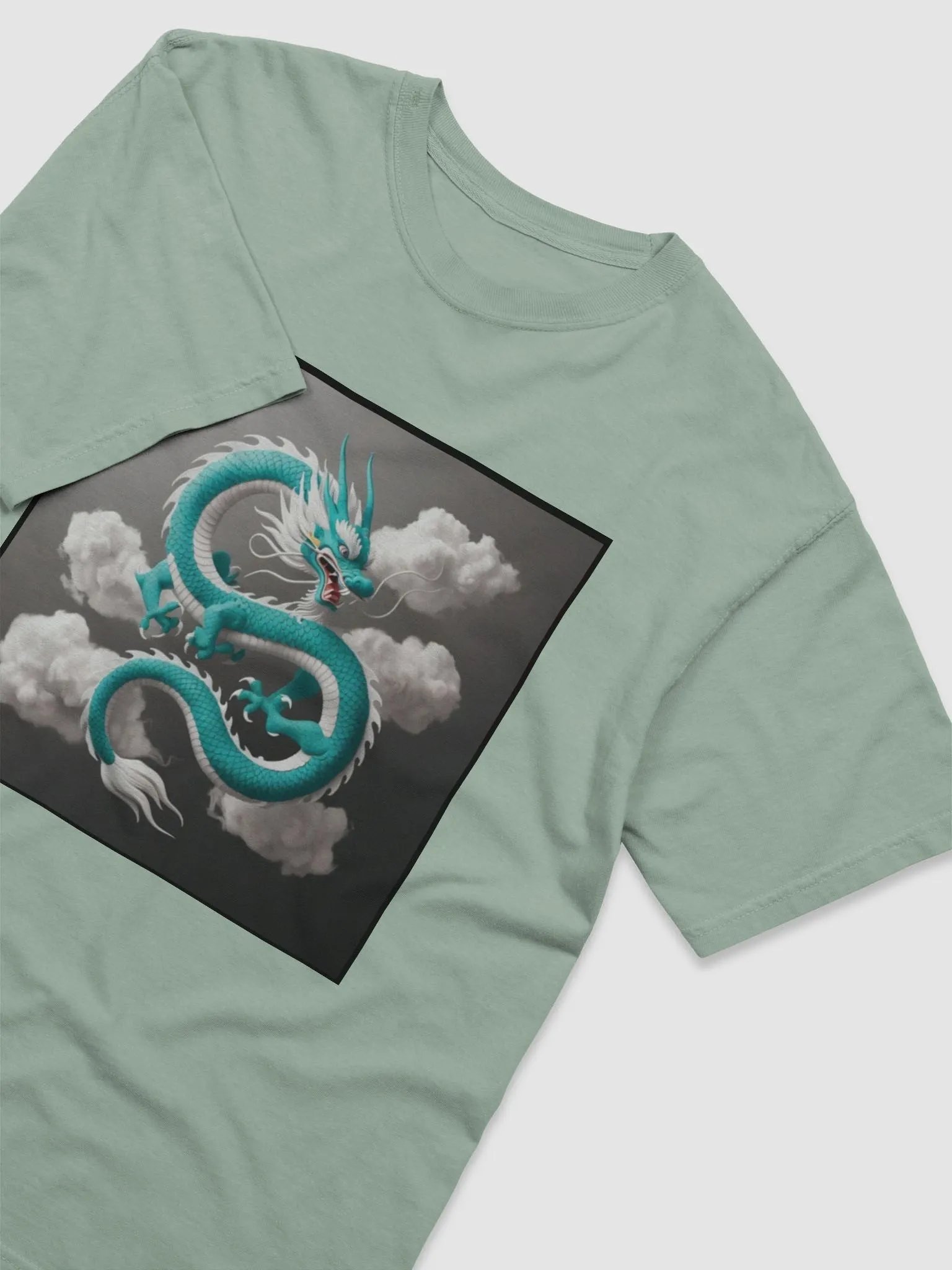 "Dragon's Fury: The Turquoise Chinese Dragon T-Shirt" product image (32)
