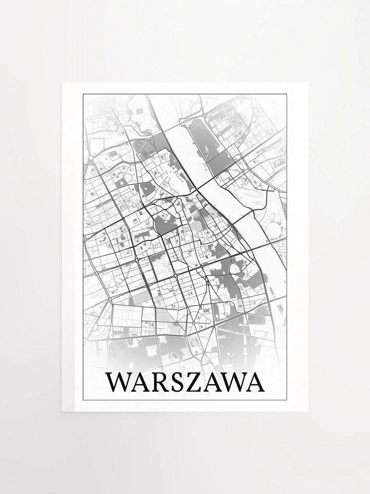 Warszawa, Polska, city map print product image (4)
