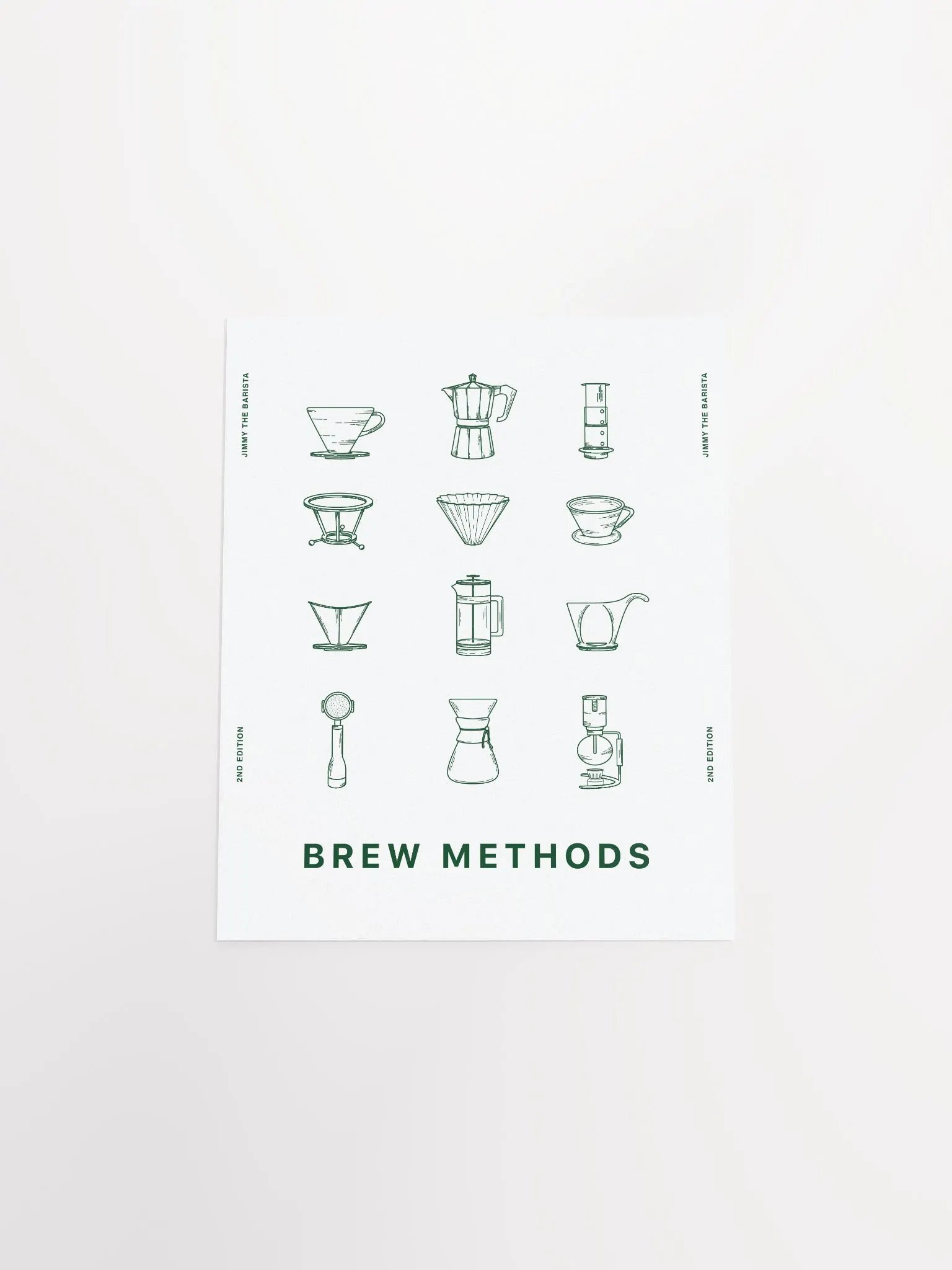 brew methods poster // v.02 (green) [PRINT] product image (4)
