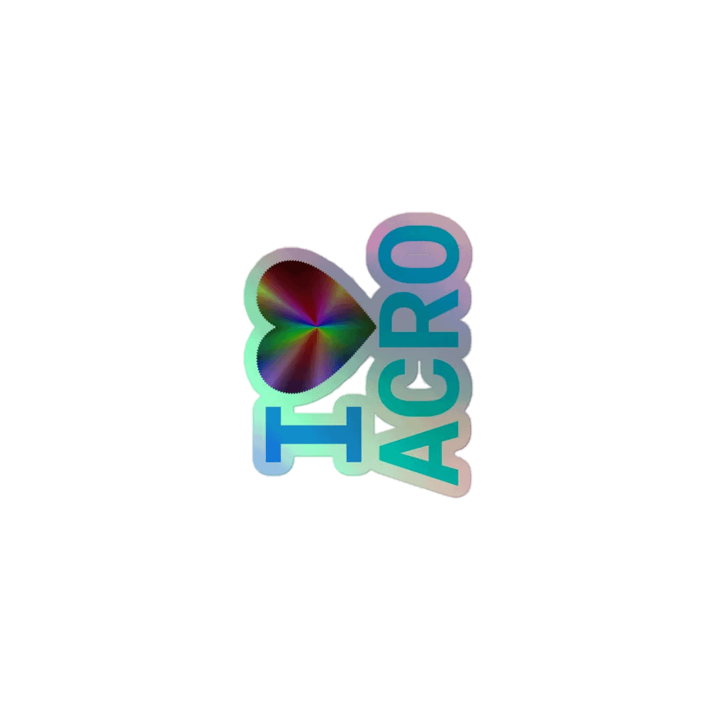 I Heart ACRO Sideways Sticker product image (1)