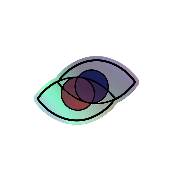 Dual Process Theory - YT Icon Transparent - Holographic Kiss Cut Sticker product image (2)