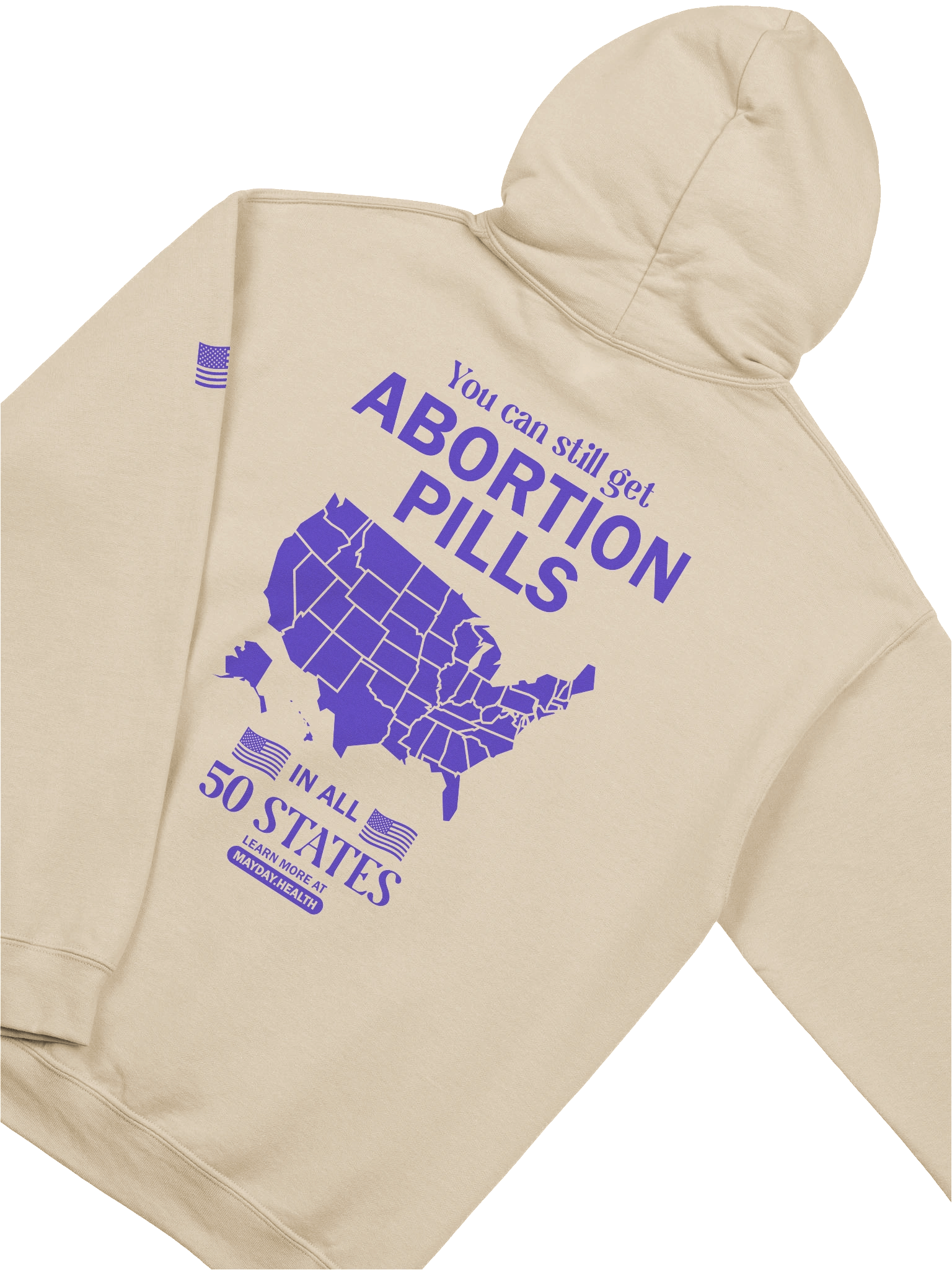 "All 50 States" Map Cream Hoodie product image (4)