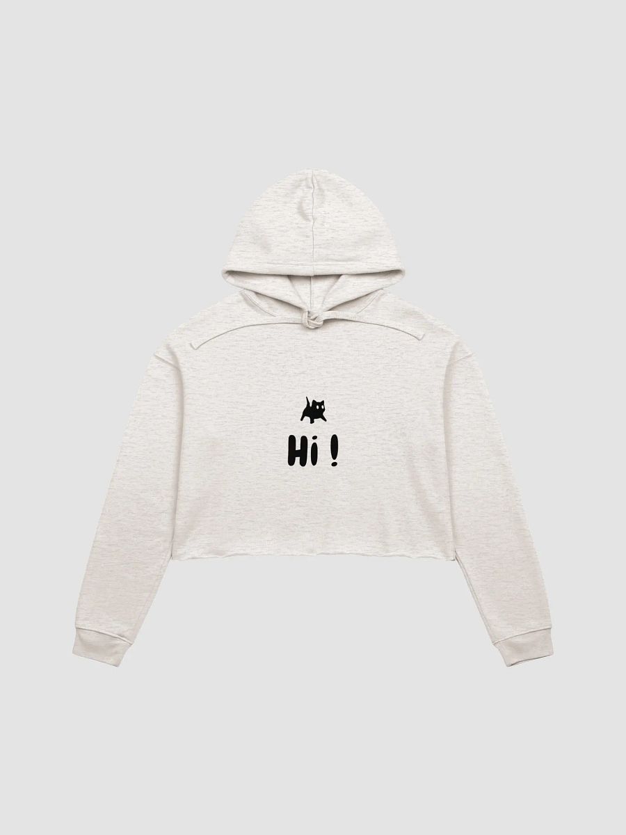 Cute Cartoon Kitty Silhouette Crop Hoodie product image (1)
