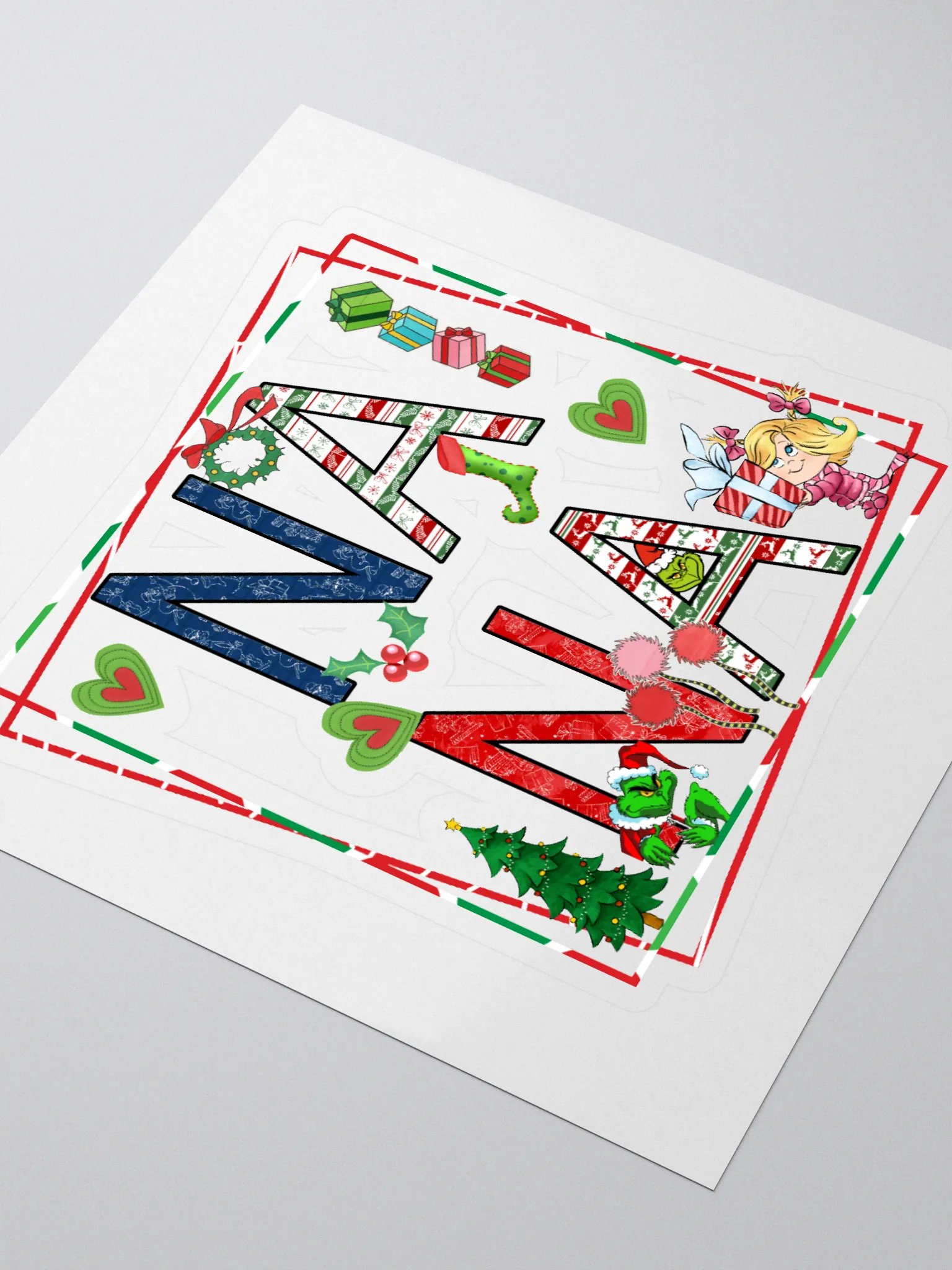 Festive NANA Christmas Kiss Cut Stickers product image (3)