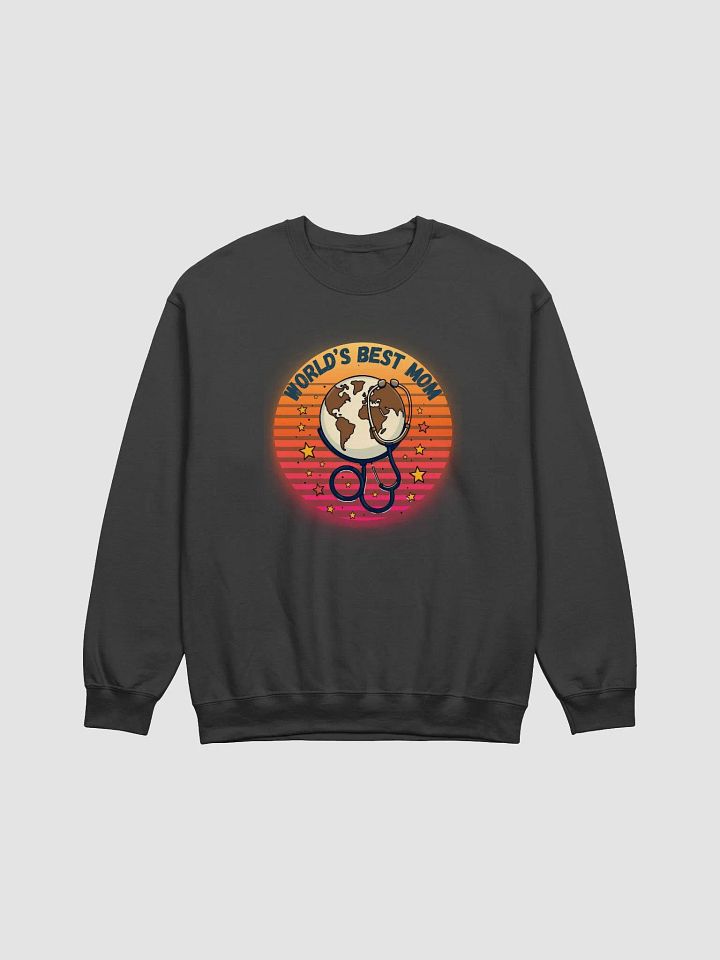 World's Best Mom Earth Stethoscope Crewneck Sweatshirt product image (4)