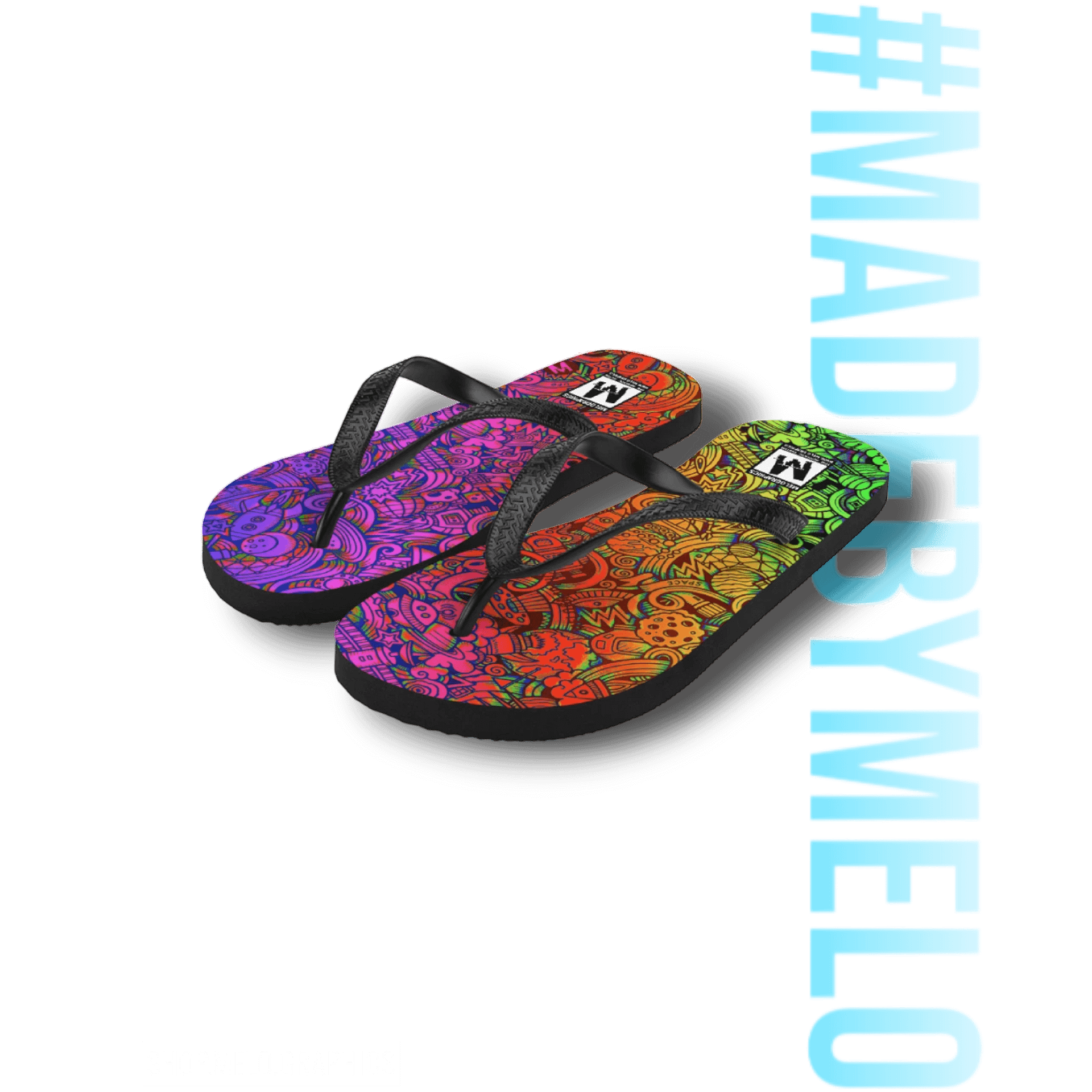 Rainbow Space Scribble - Flip Flops | #MadeByMELO product image (3)