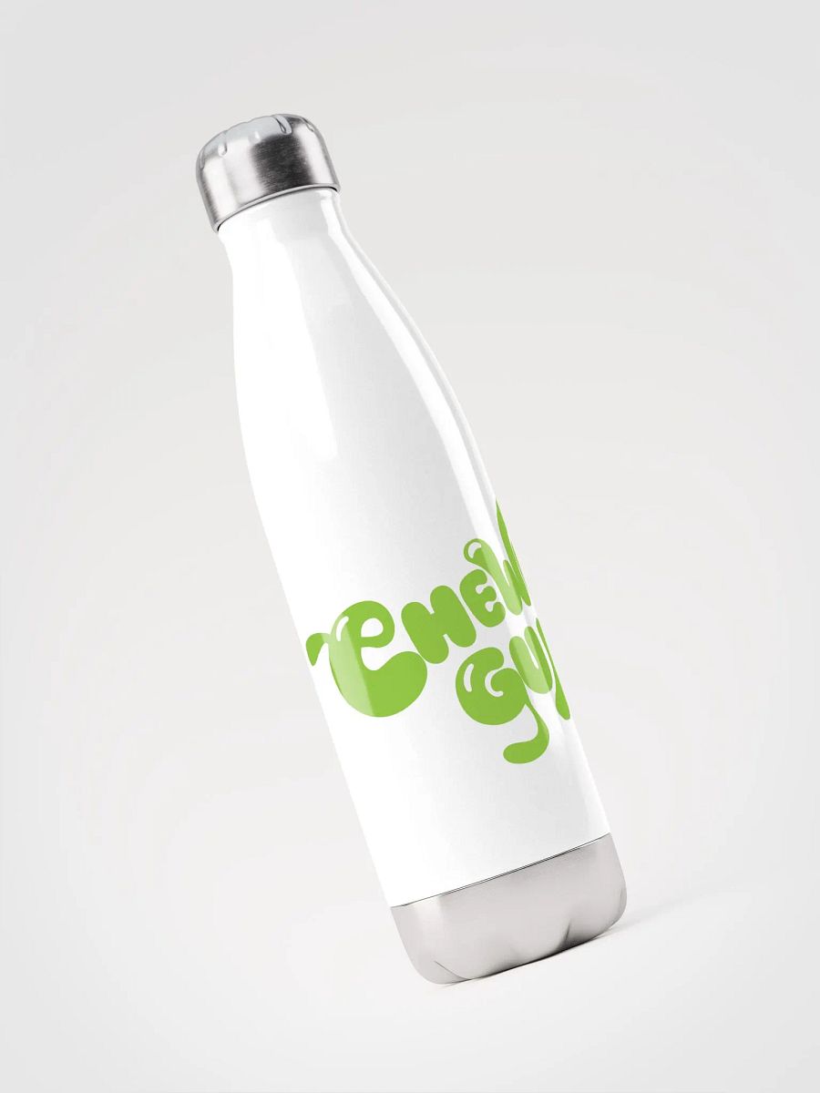 Chewed Gum Steel Water Bottle in Lime Green product image (3)