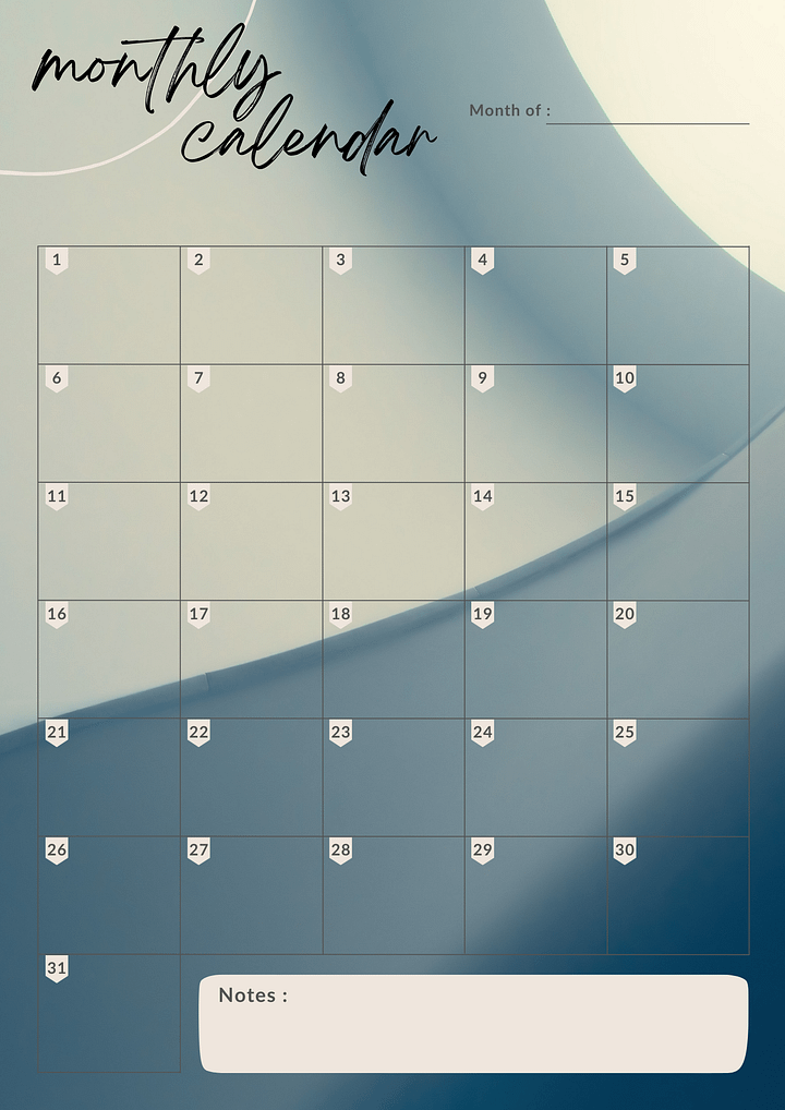 Monthly calendar product image (1)