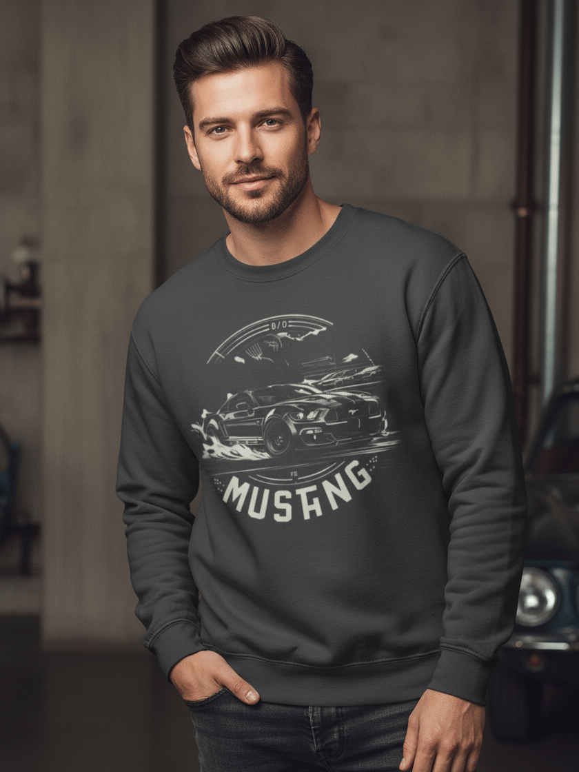 Vintage Mustang Motion Crewneck Sweatshirt product image (1)