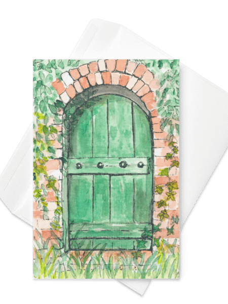 Green Door Blank Card product image (1)