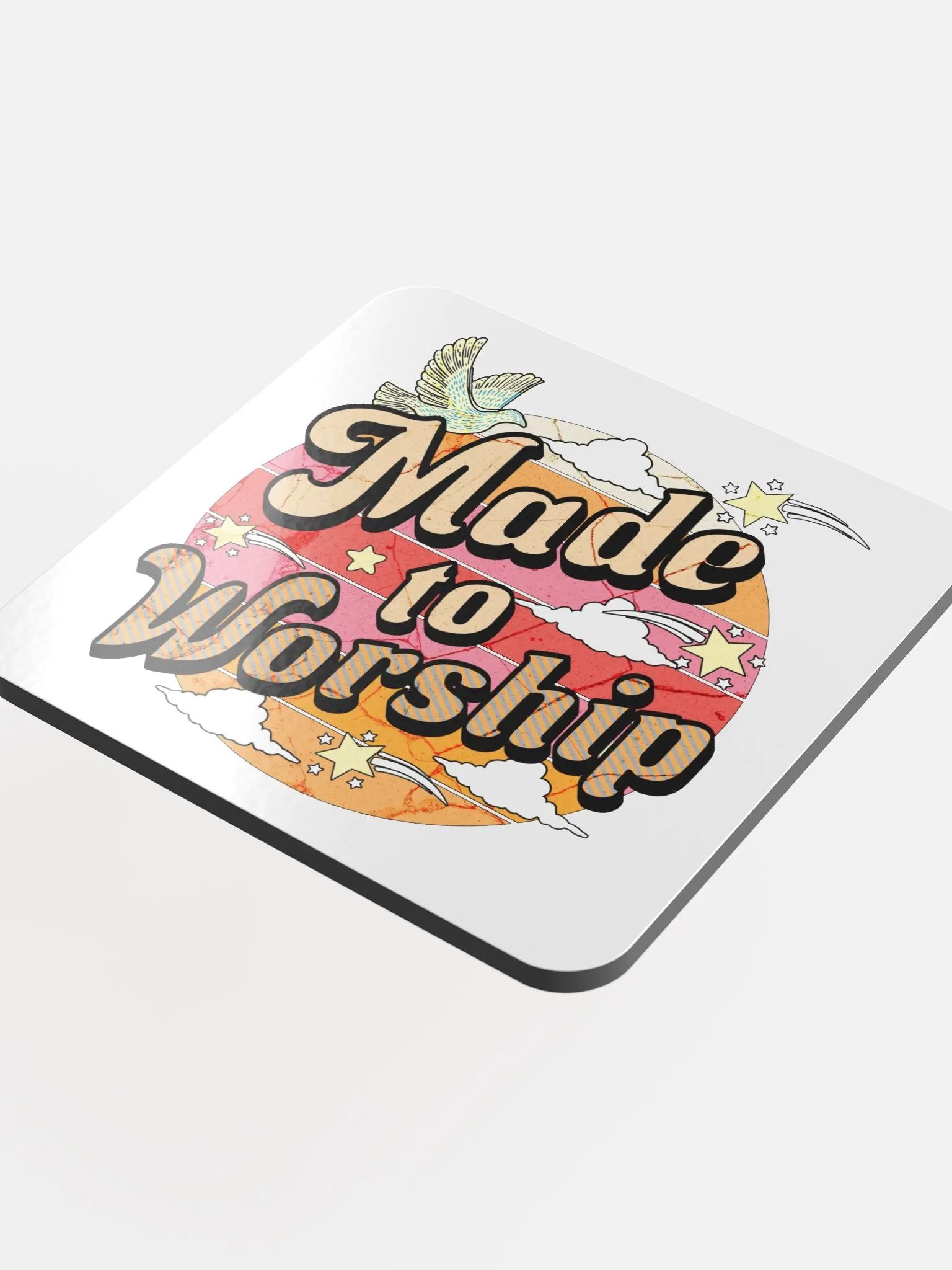 Made To Worship Divine Cork Coaster product image (1)