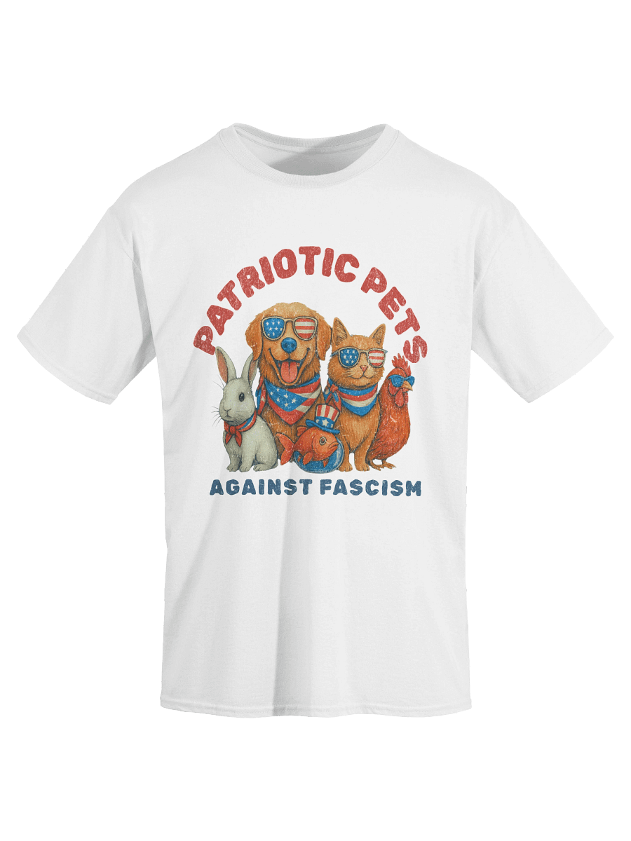 Patriotic Pets Against Fascism Tee product image (2)