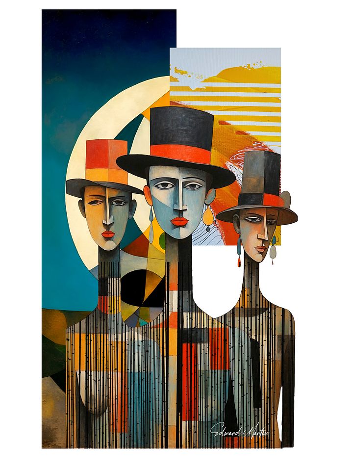 'Come As You Are' by Edward Martin-Modern Abstract Trio Poster product image (1)