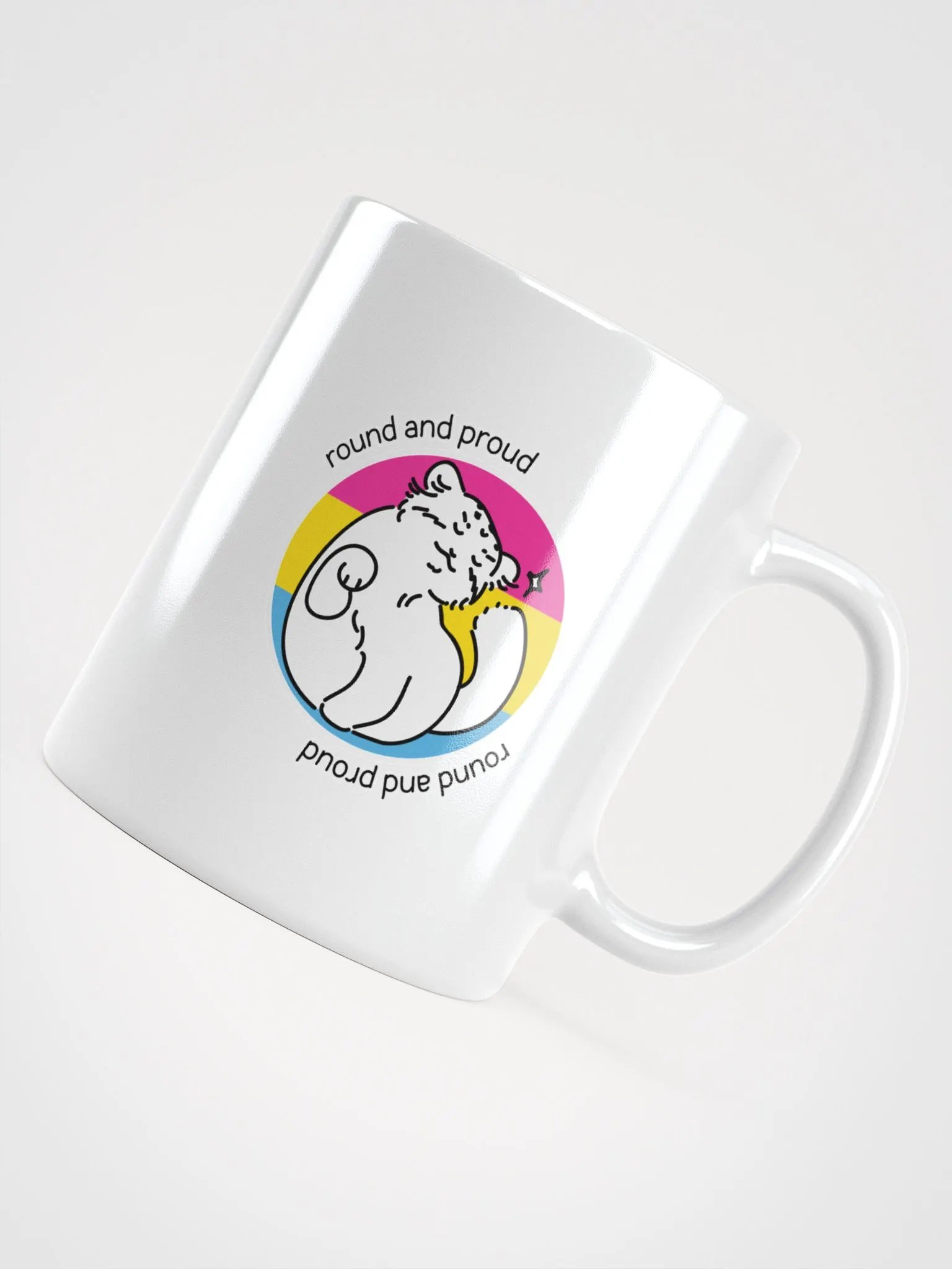 Round and Proud Manul Pansexual Version - White Mug product image (11)
