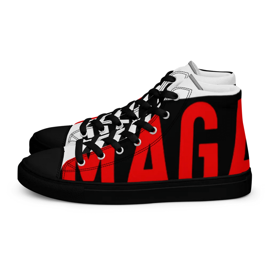 “MAGA, I Feel Like a Woman” Graphic High-Top Sneakers – Parody Whitney Official Merch product image (1)