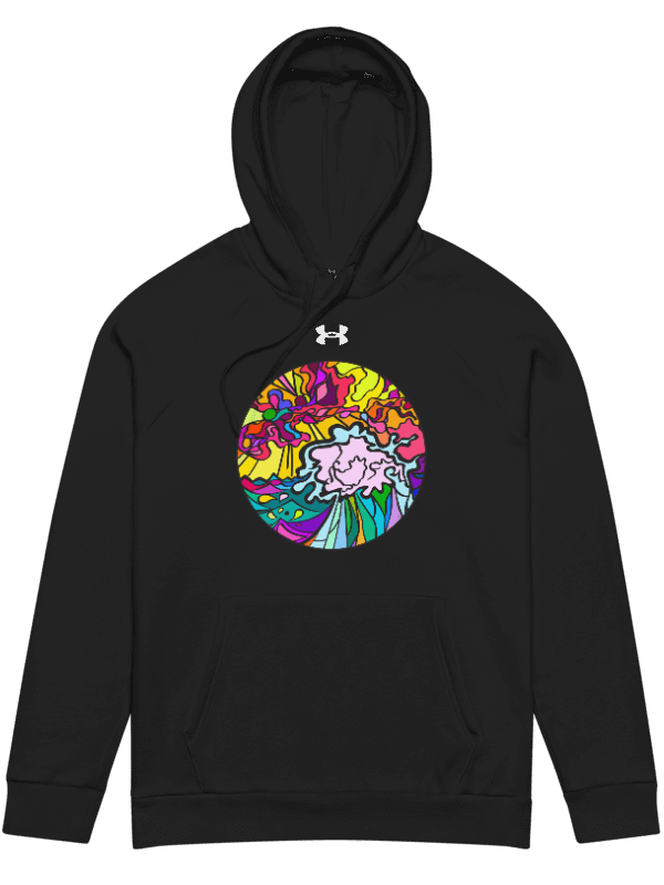 Vibrant Energy Abstract Hoodie - Wave at Sunset product image (10)